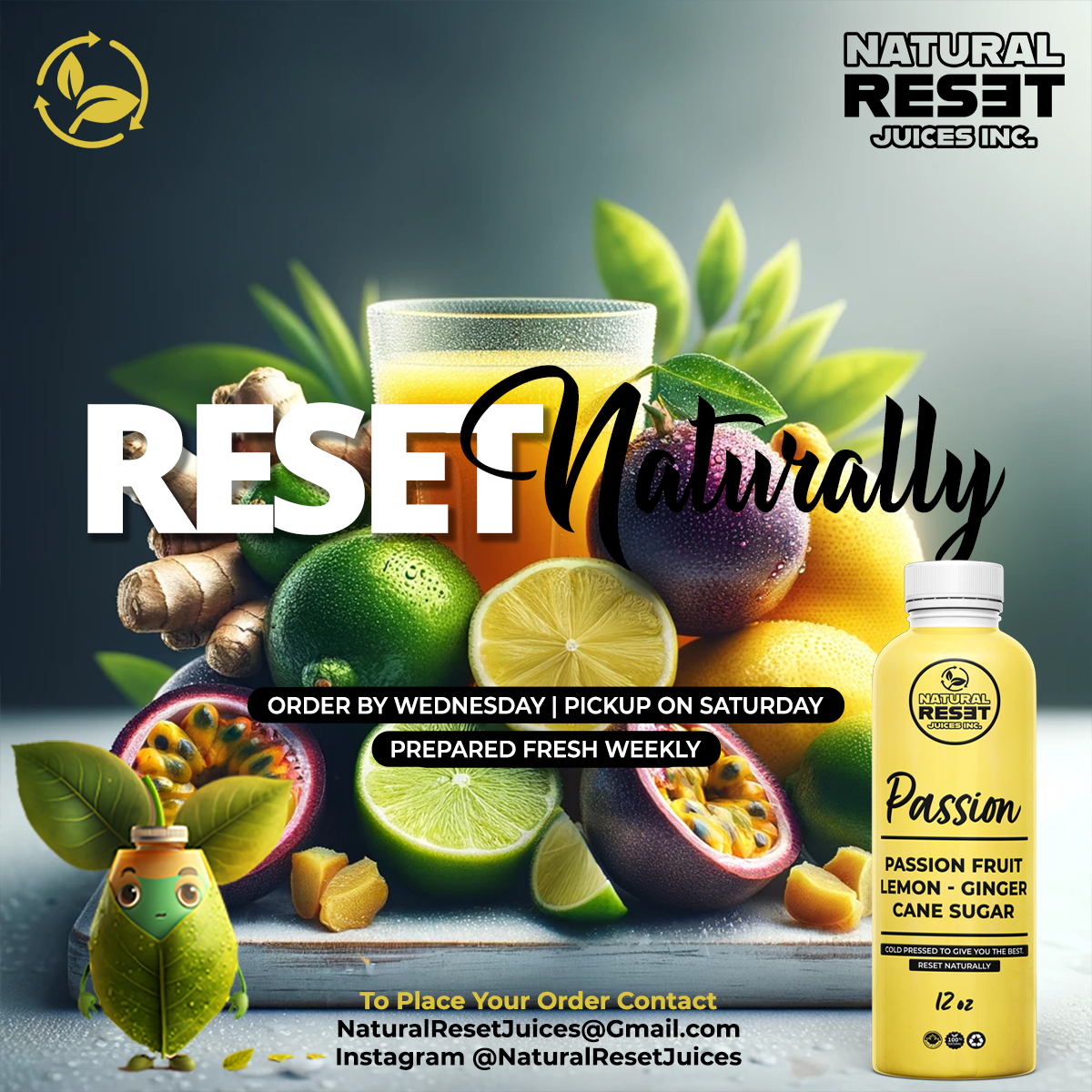 Passion: Passion Fruit Lemonade (355ml)