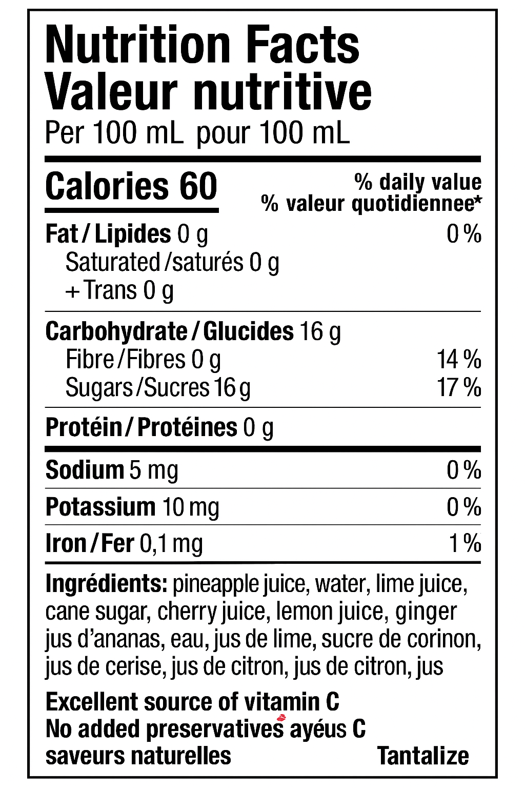 Tantalize: Cherry Limeade Blend (355ml)